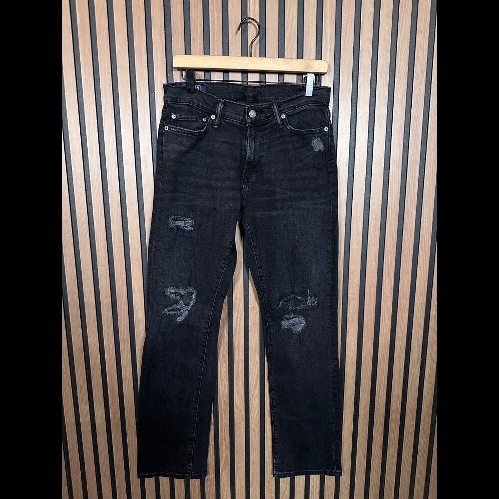 Abercrombie & Fitch Jeans 29 x 32 Kennan Straight Black Denim Wash Stretch